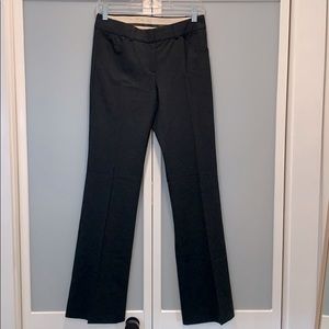 Theory black wool bootcut trousers
